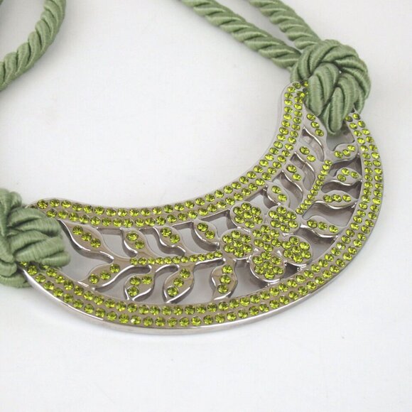 Authentic VALENTINO belt wool/metal/Rhinestone [Used]